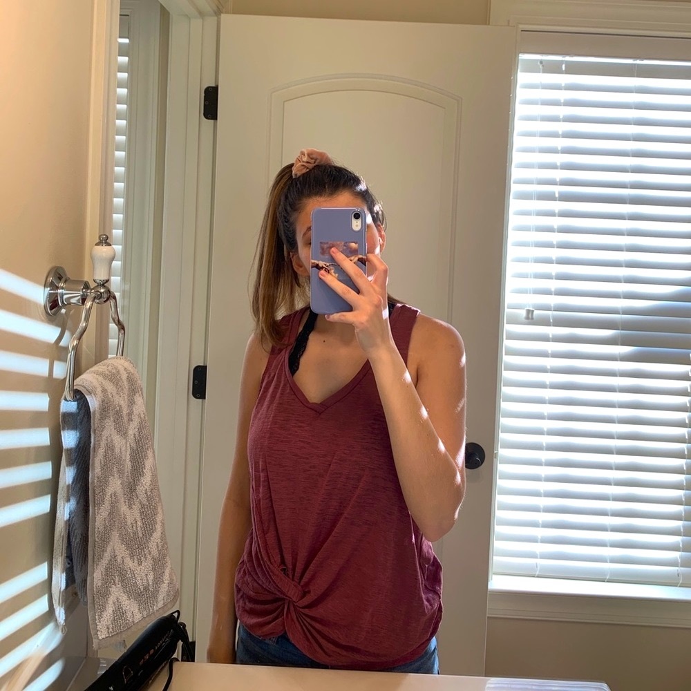 Altar’d State Mauve Knot Tank Top